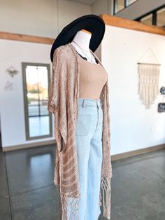 For those days when we wish we could layer on cardigans and dusters, but the weather tells you no. A perfect light layer to pretend it's Fall! A lightweight kimono with MAJOR boho vibes! Specs taken from size Small/Medium: Length: 45.5" Material: 55% Cotton// 45% Polyester Oversized Bohemian Fall Cover-up, Oversized Fall Cover-up For Vacation, Lightweight Cardigan For Layering In Fall, Lightweight Cardigan For Fall Layering, Oversized Summer Knit Cardigan, Lightweight Fall Cardigan For Layering, Lightweight Casual Summer Outerwear, Casual Lightweight Summer Outerwear, Casual Wrap Cardigan For Beach Cover-up