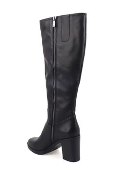 Stride through the city in this timeless knee-high boot crafted with comfortable cushioning and a stacked block heel. 3 1/4" heel 15 1/2" shaft Cushioned footbed Leather upper/synthetic lining/rubber sole Imported Black Tall Boots With Stacked Heel, Knee-high Boots With Stacked Block Heel, Black Knee-high Boots With Stacked Heel, Wide Calf Faux Leather Heeled Boots With Stacked Heel, Faux Leather Knee-high Boots With Stacked Heel, Wide Calf Faux Leather Boots With Stacked Heel, Knee-high Boots With Stacked Heel In Faux Leather, Knee-high Faux Leather Boots With Stacked Heel, Knee-high Boots With Stacked Heel And Medium Width