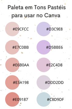 an image of different colors and sizes of circles with the words, pastel em tons paste