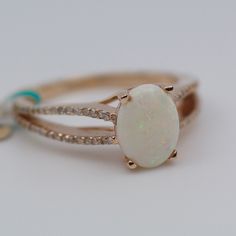 Effy 14k Rose Gold Oval Opal With Round Diamonds 3.6 Grams Ring Size 7.25 Opal 8x6.7mm Round White Diamonds This Is A Beautiful New Effy Ring That Showcases This Cute Opal. The Ring Is Stamped And Is Absolutely Brand New With Tags Still Attached. The Retail On This Is $1,824 But You Can Get It For Half Of Retail! If Any Of The Tags Are Removed The Item Is Non Refundable! If You Have Any Questions Or Concerns Please Do Not Hesitate To Ask. Effy Ring, Opal Birthstone Ring, Azurite Ring, Effy Rings, Opal And Diamond Ring, Natural Ruby Ring, Multi Gemstone Ring, Yellow Gold Diamond Ring, White Topaz Rings