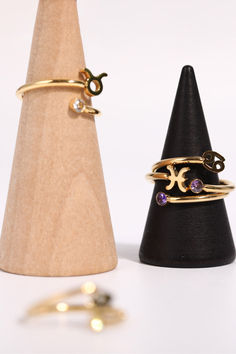 Introducing the Constellation Stainless Steel Bypass Ring, crafted from 18K gold-plated stainless steel! One size fits all with the 2.2 inch circumference, and weighing in at a mere 0.08 oz (2.3 g). Get your cosmic accessory on! Celestial Style Metal Ring As Gift, Personalized Spiritual Gold Rings, Gold Celestial Style Ring As A Gift, Libra And Sagittarius, Pisces And Taurus, Bypass Ring, Brooch Necklace, Accessories Ideas, Style Minimalist