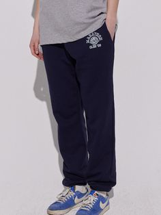 Editor's NotesFeaturing a small graphic print, these casual jogger sweatpants are cut from a cotton jersey and fitted with a comfortable elasticated waistband and cuffs. Pair yours with one of the club 98 graphic print sweat series.- Elasticated waistband- Two front on-seam pockets- Graphic print at the front- Logo label at the back- Elasticated cuffs- Tapered fitMeasurements (in.)1(Medium) / 2(Large)- Total Length: 39.4 in./ 40.6 in.- Waist: 13.0 in./ 13.8 in.- Thigh: 12.6 in./ 13.0 in.- Rise: Sports Cotton Pants With Logo Print, Casual Jogging Bottoms With Logo Print, Urban Cotton Joggers With Letter Print, Casual Sweatpants With Logo Print For Loungewear, Urban Cotton Sweatpants With Graphic Print, Urban Style Cotton Sweatpants With Graphic Print, Cotton Jogging Bottoms With Logo Print, Casual Logo Print Sweatpants For Loungewear, Cotton Bottoms With Logo Print For Jogging