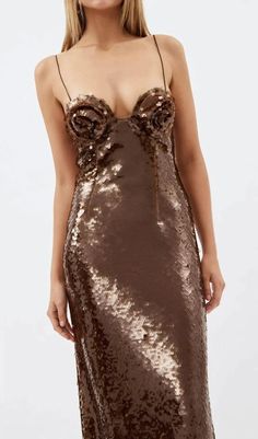 brown sequin gown Evening Prom Sequin Dress, Sequin Dress For Gala Evening, Evening Prom Sequin Fabric, Evening Prom Dress With Contrast Sequins, Party-ready Fitted Embellished Sequin Dress, Fitted Embellished Sequin Dress For Parties, Glamorous Contrast Sequin Prom Dress, Glamorous Contrast Sequin Dress For Prom, Glamorous Evening Mini Dress With Sequins