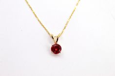 14K Yellow Gold Created Ruby Pendant Necklace 0.96Ct Ruby Pendant Necklace, Ruby Necklace Pendant, Ruby Pendant, Gemstone Necklace, Ruby, Yellow Gold, Pendant Necklace, Gemstones, Yellow