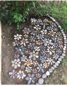 a circle made out of rocks in the ground