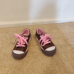 Brand New, Never Worn (No Tags Or Box). Brown With Pink Laces Sneaker. Rubber Soles. Size 10 (Eur 27) Pink Slip-on Sneakers For Playtime, Cute Low-top Canvas Shoes For School, Pink Non-slip Canvas Shoes With Round Toe, Pink Casual Canvas Shoes For School, Trendy Pink Canvas Shoes, Brown Low-top Sneakers For School, Cute Pink Sneakers For Playtime, Casual Brown Sneakers For Playtime, Cute Pink Slip-on Canvas Shoes