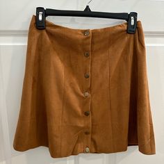 Francesca’s Button Down Skirt Size Small Color: Brown New With Tags 92% Polyester, 8% Spandex Fitted Skirt With Snap Buttons For Fall, Spring Button-up Brown Skirt, Fall Midi Skirt With Button Closure, Brown Buttoned Skirt For Winter, Fall Flared Skirt With Buttons, Flared Skirt Bottoms With Buttons For Fall, Spring Brown Skirt With Buttons, Brown Buttoned Skirt For Spring, Spring Brown Buttoned Skirt