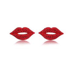 Buy Elegant Design Sparkling Hot Lips Fashion Stud Earrings - by Lucid Fantasy - $17 lf-jewelry.com/3Pv3JG5 1950s Pin Up, Love Is My Religion, 1950s Jewelry, Crystal Lips, Glamour Vintage, Jewelry Boutique, Hot Lips, Retro Mode, Lip Designs