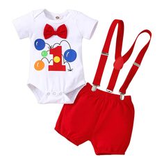 PRICES MAY VARY. ♛【3PCS Circus Themed Birthday Outfit for Baby Boy】Circus carnival themed birthday party outfit to celebrate baby boys circus themed 1st birthday clown costume, circus 1st birthday costume makes an ideal outfit for circus themed 1st birthday party supplies. Circo birthday outfit set includes Suspenders + Romper + Shorts Pants. First birthday photos outfit perfect as carnival themed birthday outfit, circus tent costume for 1 year old baby boy first birthday pictures, circus carniv Space 1st Birthday, 1st Birthday Boy Gifts, Mr Onederful Birthday, Boys 1st Birthday Cake, Baby Suspenders, Cake Smash Outfit Boy, Outfit For Boys