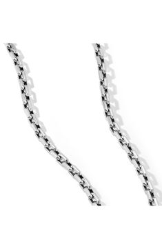 Chiseled links bring geometry to this refined bracelet that elevates everyday ensembles. Lobster clasp closure Sterling silver Imported Classic Chain Link Necklace With Polished Finish, Modern White Gold Chain Necklace With Sterling Silver Clasp, Formal Chain Link Necklace With Sterling Silver Clasp, Everyday Polished White Gold Chain Necklace, Modern Chain Link Necklace With Sterling Silver Clasp, Elegant Chain Necklace With Rectangular Sterling Silver Links, Timeless Everyday Chain Necklace With Polished Finish, Timeless Everyday Polished Chain Necklace, Everyday Timeless Chain Necklace With Polished Finish