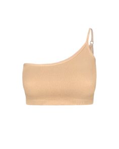 Seamless Soft interior Ribbed Thick seams Bra fit Ultra stretch True to size 92% Nylon 8% Spandex Stretch Beige Tops In Elastane, Beige Stretch Tops In Elastane, Spring Ribbed Crop Top With Medium Support, Beige Stretch Elastane Tops, Chic Bra-friendly Tops With Minimal Stretch, Chic Tops With Minimal Stretch And Bra Friendly, Beige Stretch Top With Built-in Bra, Trendy Seamless Medium Support Top, Versatile Stretch Ribbed Tops