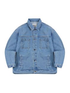 This is a comfortable and casual jacket that is made out of high quality cotton 100% denim fabric. With design detail of two patch pockets on the front with rivets detail and button down closure, it gives a trendy and casual look.- Oversized silhouette- Two patch pockets on the chest with rivets- Button down closure Trendy Cotton Denim Jacket With Pockets, Dark Wash Cotton Outerwear With Multiple Pockets, Oversized Medium Wash Denim Jacket With Patch Pockets, Cotton Outerwear With Multiple Pockets In Dark Wash, Washed Blue Denim Jacket With Patch Pockets For Fall, Oversized Light Wash Outerwear With Patch Pockets, Everyday Light Wash Denim Jacket With Buttoned Pockets, Winter Cotton Denim Jacket With Buttoned Pockets, Trendy Recycled Denim Outerwear With Pockets