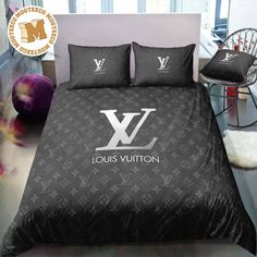 louis vuitton bedding set with two pillows