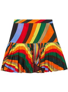 multicolour cotton abstract pattern print high-waisted pleated edge thigh-length Multicolor Pleated Flared Skirt, Summer Multicolor Fitted Pleated Skirt, Fitted Multicolor Pleated Skirt With Lining, Fitted Multicolor Lined Pleated Skirt, Fitted Multicolor Pleated Lined Skirt, Retro Multicolor Pleated Skirt, Multicolor Lined Flared Pleated Skirt, Retro Multicolor Pleated Skirt Bottoms, Printed Pleated Skirt