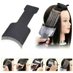 Professional Fashion Hairdressing Hair Applicator Brush Dispensing Salon Hair Coloring Dyeing Pick Professional Hair Dye, Salon Hair Color, Color Board, Mixed Hair, Hair Color Techniques, Round Face Haircuts, Comb Hair, Salon Hair, Hair Coloring