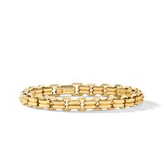 Streamline Double Heirloom Link Bracelet in 18K Yellow Gold, Size Medium Modern Flexible Yellow Gold Bracelet, Modern Gold Bracelet With Box Chain, Modern Gold Bracelet With Polished Finish For Everyday Luxury, Modern Yellow Gold Bracelet With Shiny Finish, Modern Polished Gold Round Bracelet, Modern White Gold Bracelet, Tarnish Resistant, Modern Round Gold Bracelet With Polished Finish, Modern White Gold Bracelet Tarnish Resistant, Modern Gold Bracelet With Polished Finish