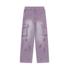 Product information: Fabric name: Cotton Style: Casual/Street/Y2K/Vintage/Preppy/Punk/Hip Pop Pants length: trousers Waist type: high waist Size: S.M.L.XL Pants type: straight-leg pants Craft: Old washed fringe tasselDescription:Introducing our Purple Washed Distressed Ripped Cargo Jeans. designed to elevate your fashion game. Crafted from comfortable and durable cotton fabric. these jeans offer a perfect blend of style and comfort.Embrace a versatile style. combining casual. street. Y2K. vintage. preppy. punk. and hip-hop elements. These jeans are high-waisted. making them both fashionable and flattering. The straight-leg design adds to the classic appeal.Featuring distressed and ripped details along with an old-washed finish. these jeans exude a unique and trendy vibe. The fringe tassel Y2k Distressed Pants For Spring, Y2k Style Distressed Pants For Spring, High Waist Washed Grunge Pants, High Waist Grunge Washed Pants, Vintage High Waist Cargo Pants For Streetwear, Distressed High Waist Grunge Pants, High Waist Distressed Grunge Pants, Vintage Cargo Pants For Spring Streetwear, Ripped High Waist Cotton Pants