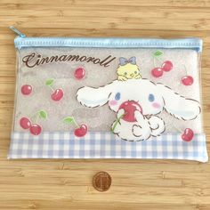 ** This Is Transparent, There Is Just A Protective Layer Inside It Now! This Is A Rare Cinnamoroll Cosmetic Pouch Which Is Super Kawaii! * Can Also Be Used As A Pencil Bag For Anyone Back To School For A Fresh Start! This Cinnamoroll Pouch Looks Adorable And He And The Little Chick Look Super Fluffy With The Soft Colors <3 This Sanrio Pouch Is Unused And New, So It Is Perfect For Use, Collection Or Display *It Is Common For New Items To Have Slight Original Flaws - - - Pls Refrain From Buying If Sanrio Pouch, Kawaii Cinnamoroll, Sanrio Bags, Sanrio Bag, Small Storage Boxes, Small Drawstring Bag, Pink Shoulder Bag, Super Kawaii, Pencil Bag