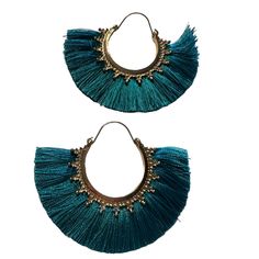 Rich Turquoise Fringe On Gold Tone Hoop Earrings. Egyptian Style. Make A Statement With These Beautiful Earrings Any Time Of The Year! Lightweight And Nwot! Blue Metal Earrings For Summer, Blue Hoop Jewelry For Summer, Blue Bohemian Hoop Earrings For Pierced Ears, Adjustable Blue Bohemian Hoop Earrings, Blue Small Hoop Earrings For Summer, Blue Metal Dangle Hoop Earrings, Blue Bohemian Hoop Earrings, Blue Bohemian Small Hoop Jewelry, Bohemian Blue Small Hoop Jewelry