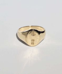 Oval Hallmarked Signet Ring in Gold Letter Collection, Oval Signet Ring, Women's Wedding Bands, British Traditions, Jewelry Making Classes, Gold Signet Ring, Layering Tanks, Womens Wedding Bands, Limited Stock