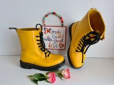 I have a selection of more than 500 pair of RARE, VINTAGE Dr Martens boots. Please visit my SHOP to check out my other DOCs. I will be listing new ones every day.  Dr Martens Drench yellow rain Wellies Welly Wellington shower boots UK4 EU37 US6 Let me know in case you have any questions Casual Ankle Boots For Rainy Season, Casual Boots For Rainy Spring Weather, High-top Yellow Boots For Spring, Yellow Round Toe Rain Boots For Spring, Yellow Outdoor Boots For Fall, Waterproof Yellow Boots For Fall, Casual High-top Rain Boots For Fall, Yellow Waterproof Boots For Fall, Casual Yellow Winter Boots