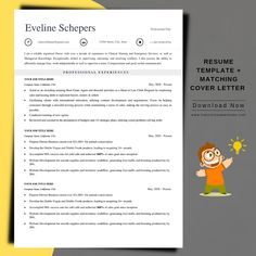 a resume template for a child's teacher with an image of a boy on it