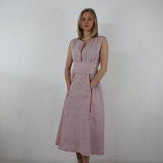 "Spring dress. Write the selected color in the message Elegant rose linen dress with 2 pockets and rose-red belt , maxi long, perfect for casual wear and suitable for any occasion in any season Details: - 100% natural linen produced in Europe ; - medium weight (180 gram per square meter); - color: rose, black - other color must be approved; Made to order, approximately a few days, If you have any questions please message me and I will be glad to answer. Size guide : Size XS Bust: fits bust aroun Pink Belted Midi Dress For Daywear, Pink Maxi Dress With Pockets, Pink Linen Maxi Dress For Summer, Casual Pink Linen Maxi Dress, Summer Pink Linen Maxi Dress, Chic Pink Linen Dress, Spring Pink Linen Maxi Dress, Pink Linen Dress For Daywear, Pink Linen Maxi Dress