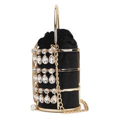 Shape: BucketHandbags Type: TotesTypes of bags: Handbags & Crossbody bagsMain Material: MetallicClosure Type: OPENHardness: HARDExterior: Open PocketStyle: FashionLining Material: PolyesterOccasion: VersatilePattern Type: SolidNumber of Handles/Straps: SingleInterior: No PocketDecoration: DiamondsItem Type: Handbags Black Satchel With Dust Bag As Gift, Elegant Bucket Satchel With Mobile Phone Bag, Black Mobile Phone Box Bag As Gift, Evening Clutch With Large Capacity And Top Handle, Black Mobile Phone Box Bag For Gift, Evening Shoulder Box Bag With Large Capacity, Black Box Bag With Mobile Phone Holder As Gift, Evening Bucket Bag With Large Capacity, Evening Bucket Bag With Large Capacity And Top Handle