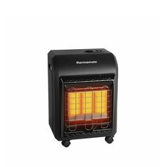 thermostat portable heater is on wheels