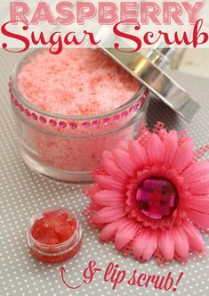 Raspberry Sugar Scrub Lip Peeling, Raspberry Lips, Lip Scrub Recipe, Scrub Exfoliating, Săpunuri Handmade, Exfoliating Lip Scrub