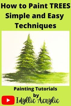 how to paint trees simple and easy techniques