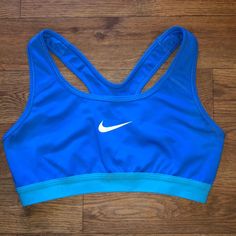 Nike Sports Bra Two Tones Blue With Large White Printed Swoosh Thick Elastic Bands, Great Stretch And Mobility, Mesh And Breathable Material! Great Condition! Looks And Feels Brand New! Women’s Size Small Blue Sleeveless Sports Bra For Gym, Casual Sleeveless Blue Sports Bra, Blue Moisture-wicking Activewear For Sports Events, Blue Sleeveless Activewear For Sports Events, Blue Sleeveless Moisture-wicking Sports Bra, Blue Breathable Activewear For Sports Events, Blue Fitted Moisture-wicking Sports Bra, Blue Moisture-wicking Sports Bra For Gym, Blue Sleeveless Sports Bra