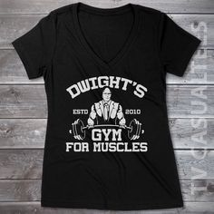 Show off your Dwight muscles. We prefer to print this design on Next Level's LADIES Ideal T line which is 60% combed ringspun cotton/40% polyester (Super soft 😍, not cheap and scratchy  but if those are not available from our supplier for the size and color you'd like we will use a comparable brand as a replacement to get you your item as soon as possible with the same quality and feel you've come to expect from Next Level.  The design is printed and shipped in the USA.  Wash garment inside out in COLD water on a delicate cycle. Dry with a no heat setting or hang dry. If you are unsure of what size to get please note that this is a LADIES FIT which is smaller than a regular womens fit, so please buy a size up or check the sizing chart in the photos to make sure we send you the correct siz Pop Culture Shirts, Novelty Clothing, No Heat, Muscle Women, T Shirt Funny, Sizing Chart, Womens Clothing Tops, Pop Culture, Cold Water