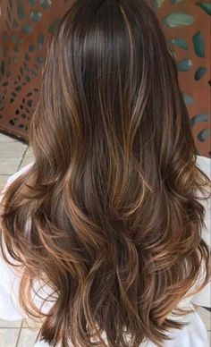 Brunette Balayage Hair, Hairstyles For Layered Hair, Hair With Highlights, Caramel Highlights, Brown Hair Balayage