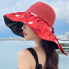 You will find that this baseball cap is a high quality, stylish cap made with high quality materials and is designed to be stylish and comfortable. Red Cap For Vacation, Red Beach Hats With Uv Protection, Red Beach Hat With Uv Protection, Red Beach Cap, Red Short Brim Bucket Hat For The Beach, Red Short Brim Bucket Hat For Beach, Vacation Cap With Upf 50+, Vacation Cap With Upf 50+ Protection, Casual Sun Hat With Visor For Pool