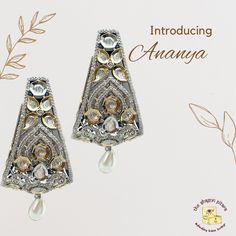 "Elevate your style with our exquisite \"Ananya\" earrings, a stunning fusion of regal elegance and timeless beauty.  These enchanting earrings are crafted to make you stand out at any formal party, whether it's an Indian wedding or a Western gala. The intricate design and heavy regal stone embellishments exude opulence and sophistication. 🌺 **Key Features - ✨ Intricate Design: Meticulously crafted with intricate detailing that showcases fine craftsmanship. - 💎 Regal Stones: Embellished with high-quality stones that sparkle and shine, adding a touch of grandeur to your look. - 🌟 Versatile: These earrings are designed to complement both Indian and Western outfits, making them a versatile addition to your jewelry collection. - 🎉 Perfect for Formal Occasions: Elevate your style and make a Western Gala, Earring Indian, Rakhi Festival, Regal Elegance, Indian Party, Indian Party Wear, Dangler Earrings, Bohemian Earrings, German Silver