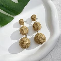 SPECIFICATIONS Bohemian Shell Conch Rattan Knit Drop Earrings for Women Gold Color Geometric Round Irregular Earrings Summer Beach Jewelry Style: Bohemia Shape\pattern: Geometric Origin: Mainland China Model Number: A970511E Metals Type: Zinc alloy Material: SHELL Item Type: Earrings Gender: Women Fine or Fashion: Fashion Earring Type: Drop Earrings CN: Zhejiang Brand Name: AENSOA Summer Beach Jewelry, Earrings Summer, Jewelry Style, Beach Jewelry, Conch, Shape Patterns, Earrings For Women, Summer Beach, Fashion Earrings