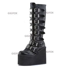 Brand Name: GIGIFOXBoot Type: Motorcycle bootsShaft Material: microfiberOutsole Material: RubberUpper Material: microfiberOrigin: Mainland ChinaSeason: Spring/AutumnInsole Material: PUHeel Type: Flat withLining Material: SyntheticBoot Height: Mid-CalfItem Type: BootsFashion Element: PlatformDepartment Name: AdultToe Shape: Round ToeHeel Height: High (5cm-8cm)With Platforms: YesPlatform Height: 5-7cmStyle: Punkis_handmade: YesPattern Type: SolidFit: Fits true to size, take your normal sizeClosure Fall Winter Shoes, Pink Wedges, Comfy Flats, Women Platform Shoes, Chelsea Boots Women, Mary Jane Shoes Womens, Pu Heels, Black Shoes Women, Woman Shoes