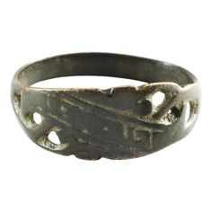 19th century. Copper rich bronze, probably originally gilt. Size 8 1/2 with Cyrillic inscription translating to "remembrance." Antique Engraved Ring With Decorative Band For Ceremonial, Antique Engraved Ring With Decorative Band For Ceremonial Occasions, Victorian Style Etched Rings For Ceremonial Occasions, Antique Ceremonial Engraved Ring With Decorative Band, Antique Engraved Ring With Decorative Band, Victorian Style Ceremonial Etched Engraved Ring, Ornate Ceremonial Engraved Rings, Ornate Ceremonial Rings With Decorative Band, Ceremonial Ornate Rings With Decorative Band