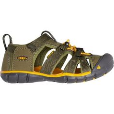 The Seacamp II CNX Sandal is a versatile piece of footwear our young ones can wear anywhere. Its open polyester upper ensures fresh feet throughout the day while also keeping them comfortable thanks to how soft it is. And speaking of comfort, the EVA footbed has ample cushioning for long days of riverbed exploring with the parents. Sporty Slip-on Sandals For Outdoor, Casual Green Breathable Sandals, Sporty Slip-resistant Sport Sandals For Outdoor Activities, Casual Sport Sandals For Outdoor Activities With Round Toe, Green Breathable Synthetic Sandals, Casual Sport Sandals With Round Toe For Outdoor Activities, Casual Non-slip Sandals For Outdoor, Casual Non-slip Outdoor Sandals, Comfortable Slip-resistant Sport Sandals For Outdoor Activities