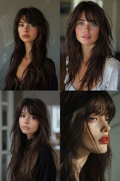 Curtain Bangs Ideas, Ideas For Straight Hair, Vintage Bangs, Bangs Ideas, Strawberry Blonde Hair Color, Long Hair With Bangs, Super Long Hair, Brown Blonde Hair