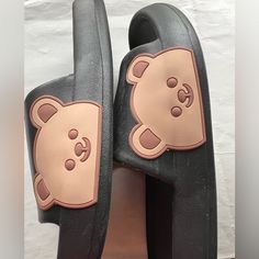 Shein Sandals With Teddy Bear On The Sides. Size 8 Nwt Shein Sandals, Shoes Shein, Shein Shoes, Women's Shoes Sandals, Black And Brown, Shoes Sandals, Teddy Bear, Women Shoes, Sandals