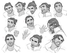 various poses for the character from beauty and the beast