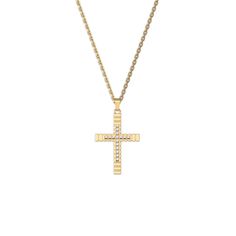 #color_18k-yellow-gold-vermeil-white-diamond Luxury Diamond White Cross Pendant Necklace, Luxury Diamond White Cross Necklace, Luxury Diamond Cut Cross Pendant Necklace, Luxury Diamond Accented Crucifix Cross Necklace, Carbon Emission, White Lab, Diamond Cross Pendants, Anniversary Jewelry, Diamond Cross