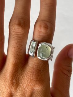 Uva Ring — Casa Shop Handmade Green Moonstone Ring In Sterling Silver, How To Make Rings, Valencia Spain, Organic Shapes, Sale Design, Ring Necklace, Valencia, Handmade Silver, Jewelry Art