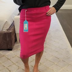 This Is A Gorgeous Skirt By Junee. Stunning Hot Pink Color That Really Pops! Stretchy, Super Flattering Fabric. Size Small. Brand New With Tags Attached. Comes From A Smoke And Pet Free Environment. Please Let Me Know If You Have Any Questions Or Would Like To See Additional Images. Spring Stretch Pencil Skirt With Pockets, Stretch Pencil Skirt With Pockets For Spring, Spring Pencil Skirt With Pockets And Stretch, Spring High-waist Stretch Pencil Skirt, Spring High Waist Stretch Pencil Skirt, High Waist Stretch Pencil Skirt For Spring, Pink Stretch Skirt With Pockets, Pink Stretch Skirt For Workwear, Pink Stretch Skirt For Work