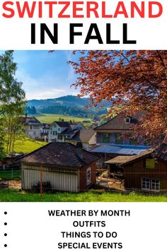 the front cover of a magazine with an image of houses and mountains in the background