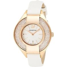 This Swarovski Crystalline Wristwatch Is A Stunning Timepiece For Women. The Gold Bezel And Gold Glitz Dial Add A Touch Of Elegance To The 35mm Round Case. The Watch Is Powered By Quartz Movement And Has An Analog Display. The Two-Piece White Leather Strap Complements The Gold And White Color Scheme Of The Watch. The Swarovski 5547635 Crystalline Comes With Its Original Box And Packaging, As Well As A Manual/Booklet. This Wristwatch Is Perfect For Any Occasion And Will Add A Touch Of Glamour To Elegant White Diamond Watch For Evenings, Elegant White Diamond Watch For Evening, Luxury White Diamond Watch For Evening, Timeless White Watches For Evening, Luxury White Evening Watch, Classic White Evening Watch, White Watches With Diamond Hour Markers As Gift, Modern White Diamond Watch With Round Dial, Modern White Diamond Watch For Formal Occasions