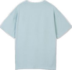 Blue Relaxed Fit Comfortable T-shirt, Oversized Light Blue T-shirt For Summer, Casual Light Blue Plain T-shirt, Light Blue Cotton T-shirt For Loungewear, Oversized Plain Blue Top, Light Blue Crew Neck T-shirt For Loungewear, Light Blue Relaxed Fit T-shirt For Loungewear, Blue Comfortable Relaxed Fit T-shirt, Comfortable Blue Short Sleeve T-shirt