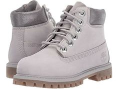 TIMBERLAND PREMIUM 6 IN WATERPROOF BOOTS *LIGHT GREY NUBUCK(Girls) Description TIMBERLAND girls PREMIUM 6 INCH WATERPROOF BOOT LIGHT GREY NUBUCK with shimmery dark gray trim(*boot has slight hint of pale lavender*)(Size 13.5) Children Shoes     SIZE CONVERSION: USA       CM       EU        MX      JP          BZ     FR      CN              UK 13.5    19.5   32     18.5   19.5    30    13    195(1.0)   13 See my other listings for more great items! Payment Pay safely and securely with a credit ca Timberland Boots Girls, Timberland Premium, Timberland Kids, Gray Trim, Pale Lavender, Grey Trim, Children Shoes, Shoe Size Conversion, Dream Clothes